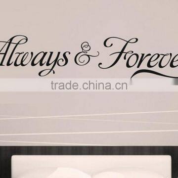 Always and Forever Vinyl Lettering Wall Art Quotes Home Decor Stickers