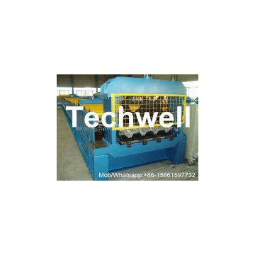 PLC Controlling System 0.8 - 1.2 mm 4KW Floor Deck Roll Forming Machine