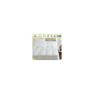 Microfiber Baffle Boxes Self-piping Mattress Pad Toppers King Size White or Customized