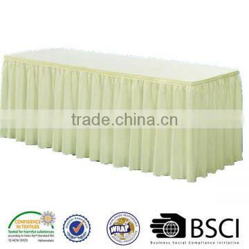 box pleats table skirting polyester table skirt