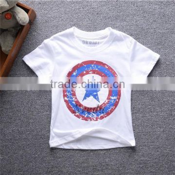 (Hot) Cheapest T-shirt for boys, Cotton T-shirt wholesale, Captain America T-Shirt for children