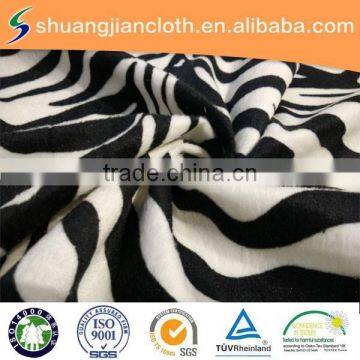 Good Quality Zebra-stripe Print Fabric/velvet/velboa