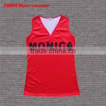 Polyester sublimated youth running singlets