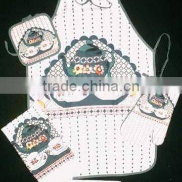 custom decorative kids apron and oven mitt with kitchen towels cool pot holders