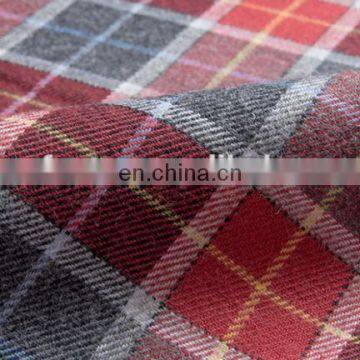 2014 fashion yarn dyed cotton brushed flannel fabrics