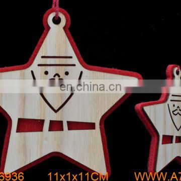 new handmade Christmas wooden&felf Hanging Decoration Manufacturer