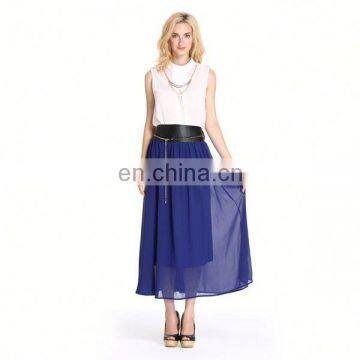 Long chiffon skirt Elegant skirt suits for office ladies Long Chiffon Skirts For Women