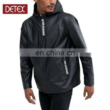 Fashion New Design Black Waterproof zipper Men Hoodie Jacket