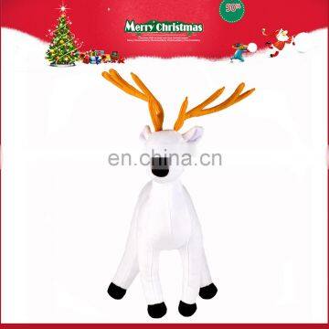 Plush white lifelike christmas reindeer stuffed toy