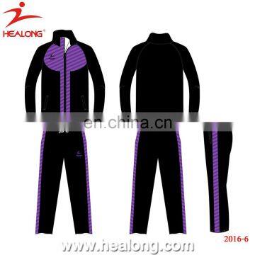 Healong Custom Sublimation Blank Tracksuit Wholesale Skinny Fit Tracksuit