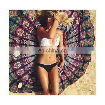 Indian Mandala Round Roundie Beach Throw Tapestry Hippie Boho Art Bohemian Rug Round Mandala Wall Hanging Beach Picnic Wholesale photo-3