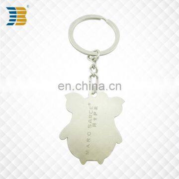 Cute 3D Piglet Custom Made Silver Plating Keychain photo-3