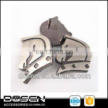 fanshion handbag hardware accessories,metal handbag parts,horse head metal logo