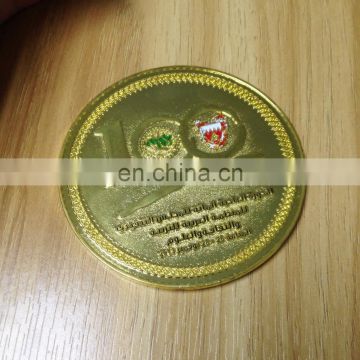 Unique gold challenge coins for Dubai