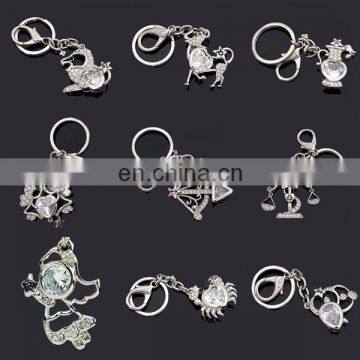 HOTEST GIFT GLAMOROUS DELICATE CRYSTAL ZODIAC KEYCHAINS