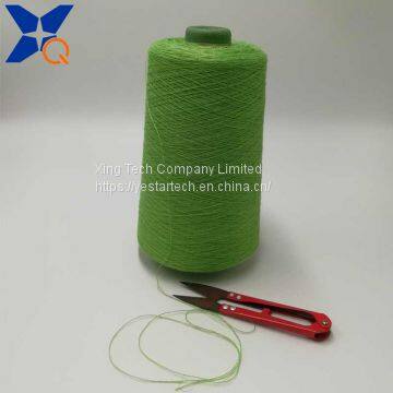 Fluorescent Green Ne21/2plies 10% Metal Fiber 90% Polyester Staple Fiber for Knitting Hand Feeling Touch Screen Gloves-XT11761 photo-3