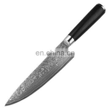 Customized logo damascus steel 1095 & 15n20 blade knife chef