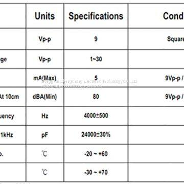 Piezoelectric Passive Buzze Scdz23*05 photo-3