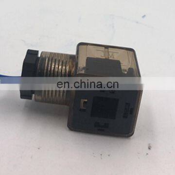 Hydraulic Solenoid Valve Led Hydraulic Valve Plug With Lamp and Wire Plug DC24V AC220V Dustproof Plug