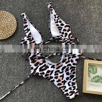 New Design Summer Leopard Swimsuit Women Sexy Bikini 5 Colors One Piece Girls Swimwear photo-6