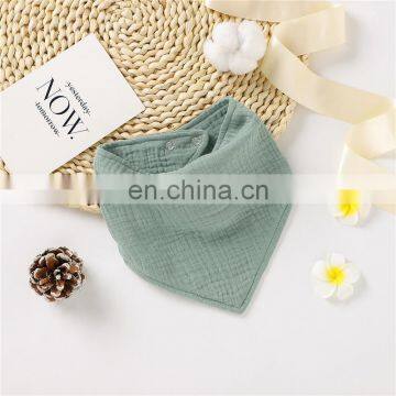 Wholesale Woven Cotton Gauze 4 Layers Organic Baby Bib photo-2