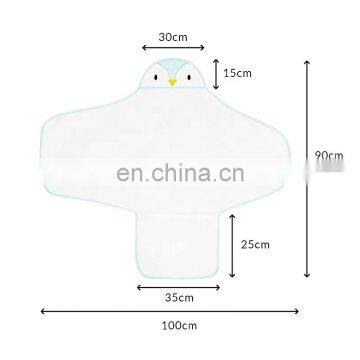 3D Animal Design Soft Baby Wearable Hooded Towel Cute Hooded Bath Towel for Baby photo-4