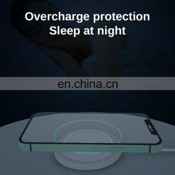 15w Fast Charging Wireless Automatic Magnetic Cell Phone Charger Usb Type C Compatible for Qi Smart Phone photo-5