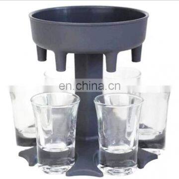 Hot sale 6 glass shot dispenser with free shipping