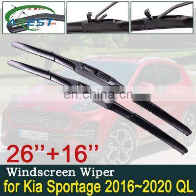 Car Wiper Blade for Kia Sportage 2016 2017 2018 2019 2020 QL Front Windscreen Windshield Wipers Car Accessories Stickers