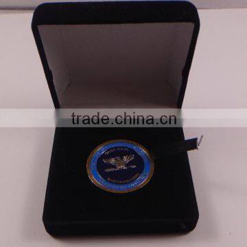 velvet gift box for coin challenge coin packing box