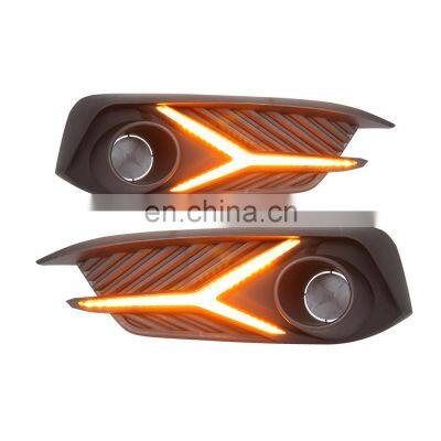 Hot Selling Product LED DRL lamps Daytime Running Light Suitable for Honda CIVIC 2019 with yellow turn signal