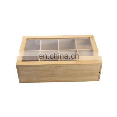 Visible Acrylic Cover Tea Box Packaging Wood