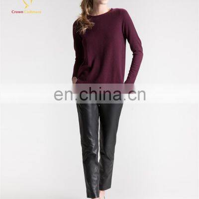 Ladies Fashion Cashmere Knit Sweater Button Back Design Sweater photo-4