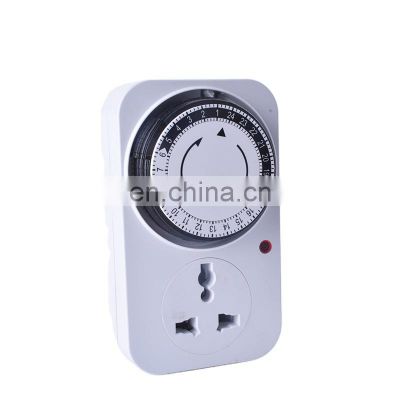 EU plug Mechanical timer switch 24 Hour Programmable Timer Switch Mechanical Timer 220V 16A Universal Socket