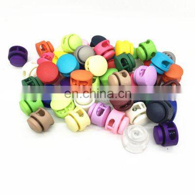 Custom 2 Holes Toggle Clip Buckles Tighten Elastic Plastic Stopper Cord For Rope