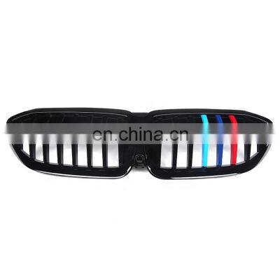 ABS Plastic or Carbon Fiber Gloss Black Front Grille for BMW 3  series F30  G20 Car Mesh Grill