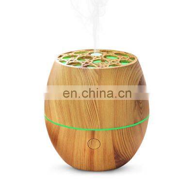 Wooden Grain Tree Pattern 120ml Cool Mist Electric Ultra Quiet Mini Car Humidifier Aroma Diffuser