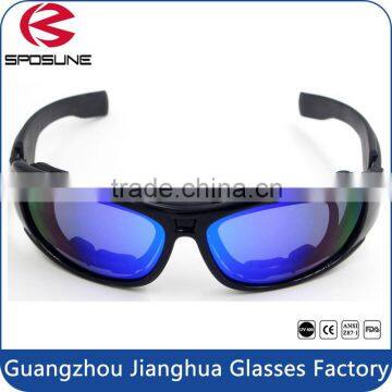 Premium bifocal specialized sport sunglasses high impact sporty eyeglasses black frame color lens for military police motorcycle