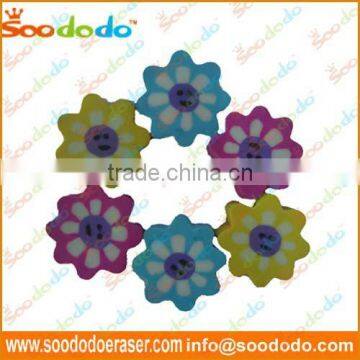 2013 Fancy Flower Printing Erasers For Kids