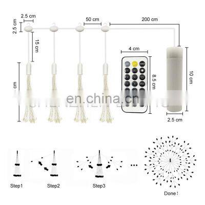 Flower Shape Led Hanging Starburst Lamp Christmas Party Wedding Holiday Decoration Lighting With Remote Control photo-5