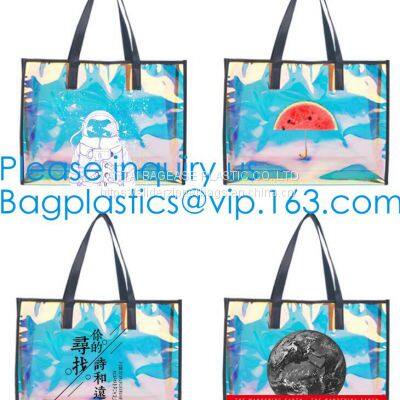 Vinyl Tote Bags Shoulder Handbag,Gym Zippered Tote Bag With Adjustable Shoulder Strap and Wrist Strap for Work Sporting photo-5