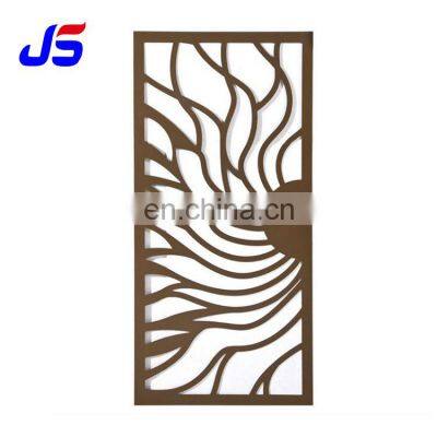 Corten Steel Garden Screen Laser Cut Outdoor Garden Privacy Art Metal Screens Panels Decorative Sheet Metal Panels Fence photo-2