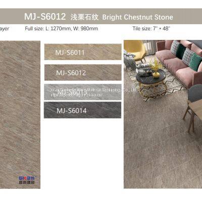 GKBM Greenpy MJ-S6012 Home Deco Fireproof Click Bright Chestnut Stone Composite SPC Flooring photo-4