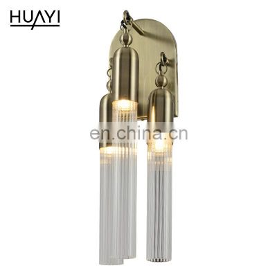 HUAYI Modern Hotel Bedroom Bedside Lamp Reading Lamp Wood Wall Lamp Led Light Wall Lights