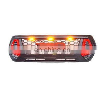 Modified Front Racing Grille Grills ABS For Hilux ROCCO 2018 2019 Pickup 4X4 Auto Accessortes Car Styling