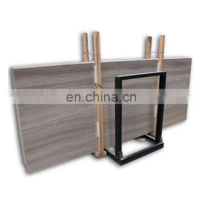 Cheap Polish Surface Grey Wooden Grain Wall Floor Gray Marble Tiles Price China