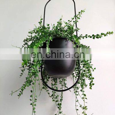 Custom Decorative Outdoor Garden Coloured Small Metal Glass Colourful Flower Hanging Pot