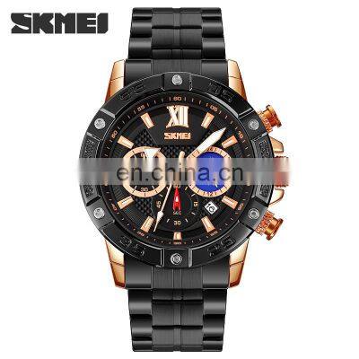 Japan Original Quartz Watch Gold Time for Business Men Luxury Brand Skmei 9235 Waterproof Japan Movement Men Wristwatch