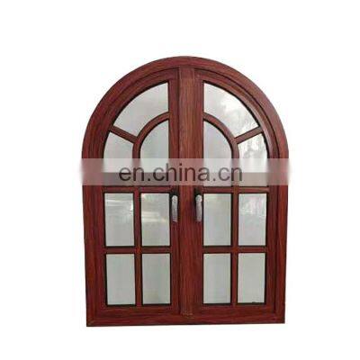 Best Price Burglar Proof Designs Aluminium Double Temper Glass Outward Casement Opening Half Round Arched Shape Window