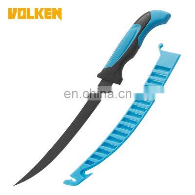 New High Quality Fishing Knife Outdoor Stainless Steel Blackened Fish Fillet Knife Like Plastic Handle Fishing Supplies